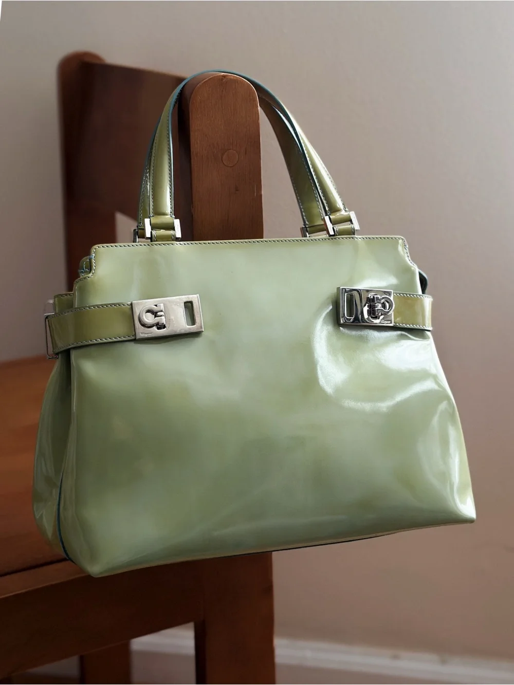 Salvatore Ferragamo Leather Top Handle Bag